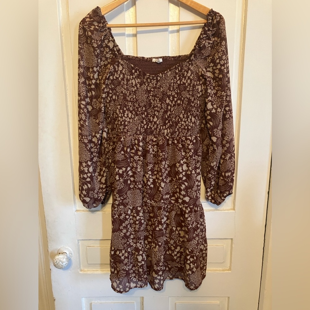 Maurice’s Floral Brown Dress